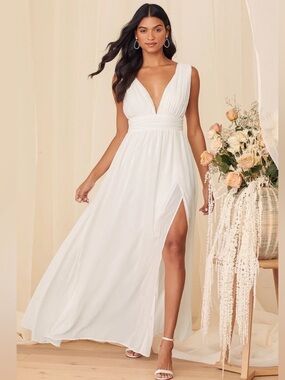 Lulus Heavenly Hues White Dress